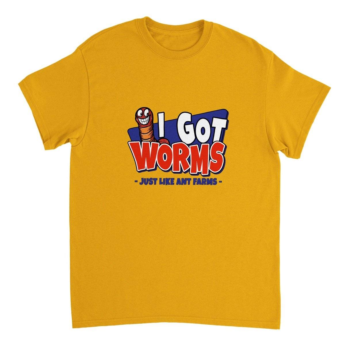 I Got Worms T-SHIRT Australia Online Color Gold / S