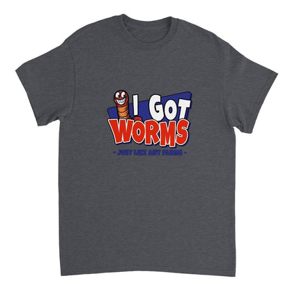 I Got Worms T-SHIRT Adults T-Shirts Unisex Dark Heather / S Bee Clothing Australia