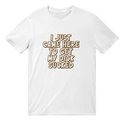 I Just Came Here To Get My Dick Sucked T-shirt Australia Online Color White / S
