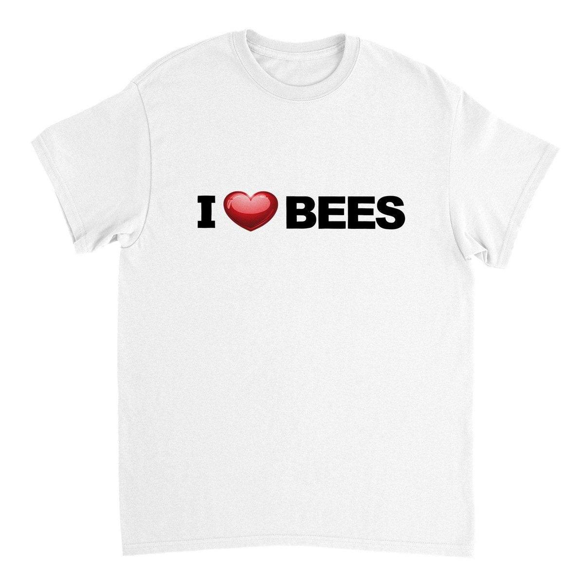 i Love Bees T-Shirt - i love bees Loveheart Tshirt - Unisex Crewneck T-shirt Australia Online Color