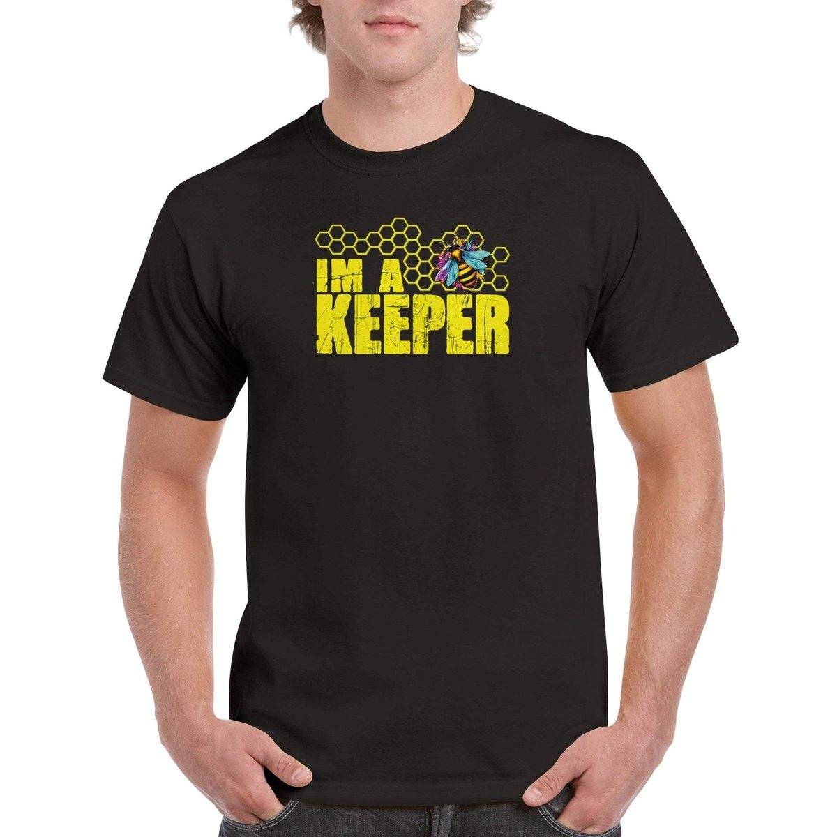I'm a keeper Tshirt - Neon Bee - Unisex Crewneck T-shirt Australia Online Color
