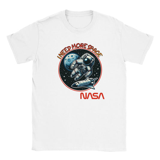 I Need More Space NASA Kids T-shirt Graphic Tee Australia Online White / S