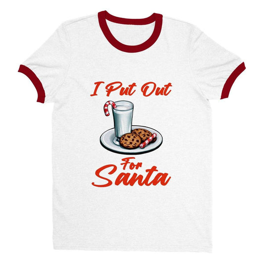 I Put Out For Santa T-Shirt Australia Online Color S / Red Ringer