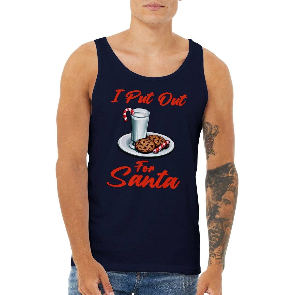 I Put Out For Santa Tank Top Australia Online Color Navy / XS