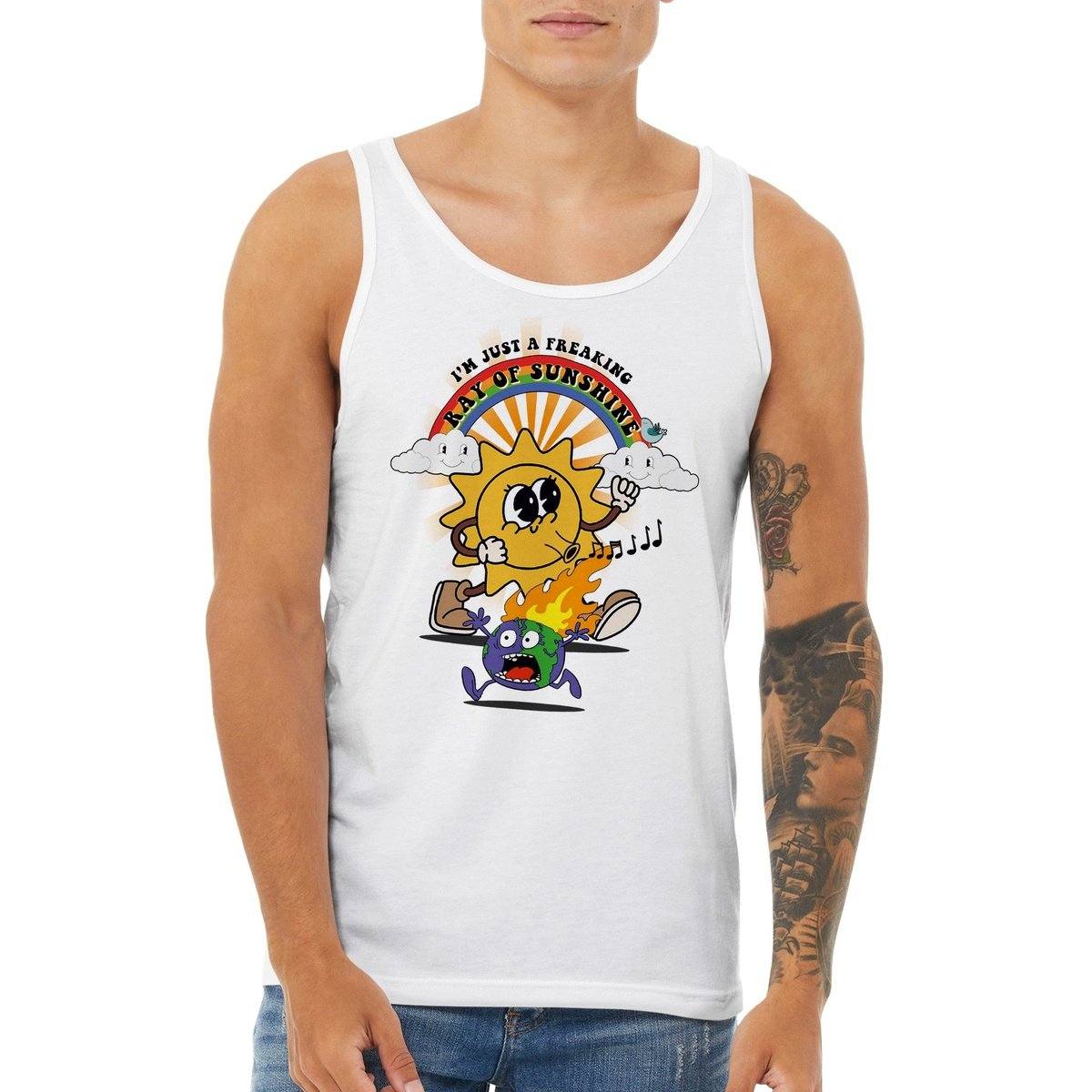 Im Just A Freaking Ray Of Sunshine Tank Top Australia Online Color White / XS