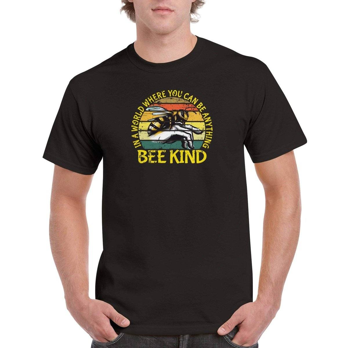 In a world where you can be anything bee kind Tshirt - Retro Vintage Bee - Unisex Crewneck T-shirt Australia Online Color