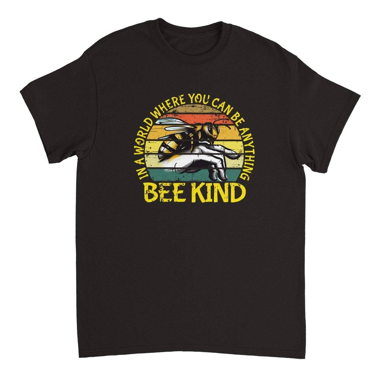 In a world where you can be anything bee kind Tshirt - Retro Vintage Bee - Unisex Crewneck T-shirt Australia Online Color