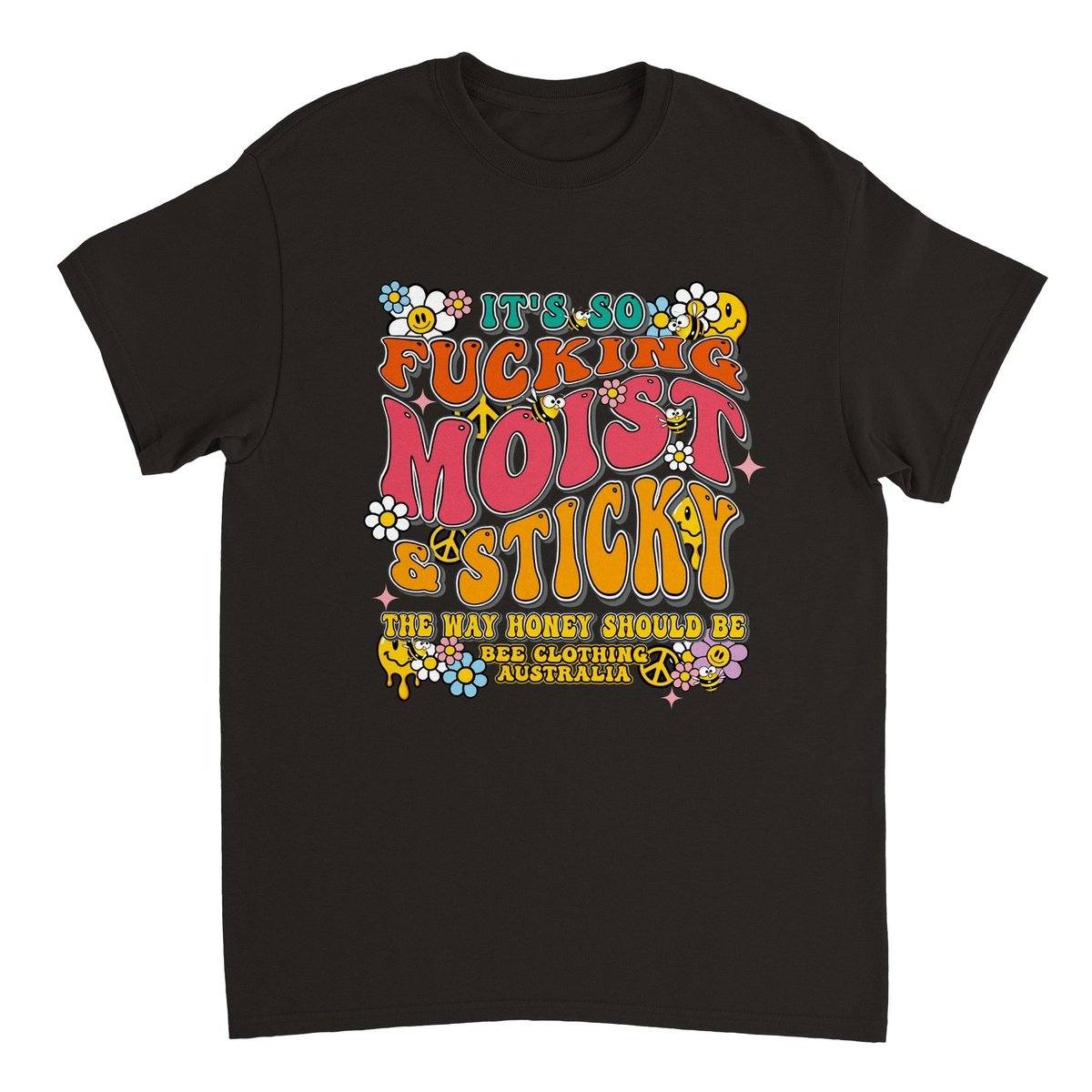 It's So Fucking Moist - Groovy Moist T-Shirt - Unisex Crewneck T-shirt Australia Online Color Black / S