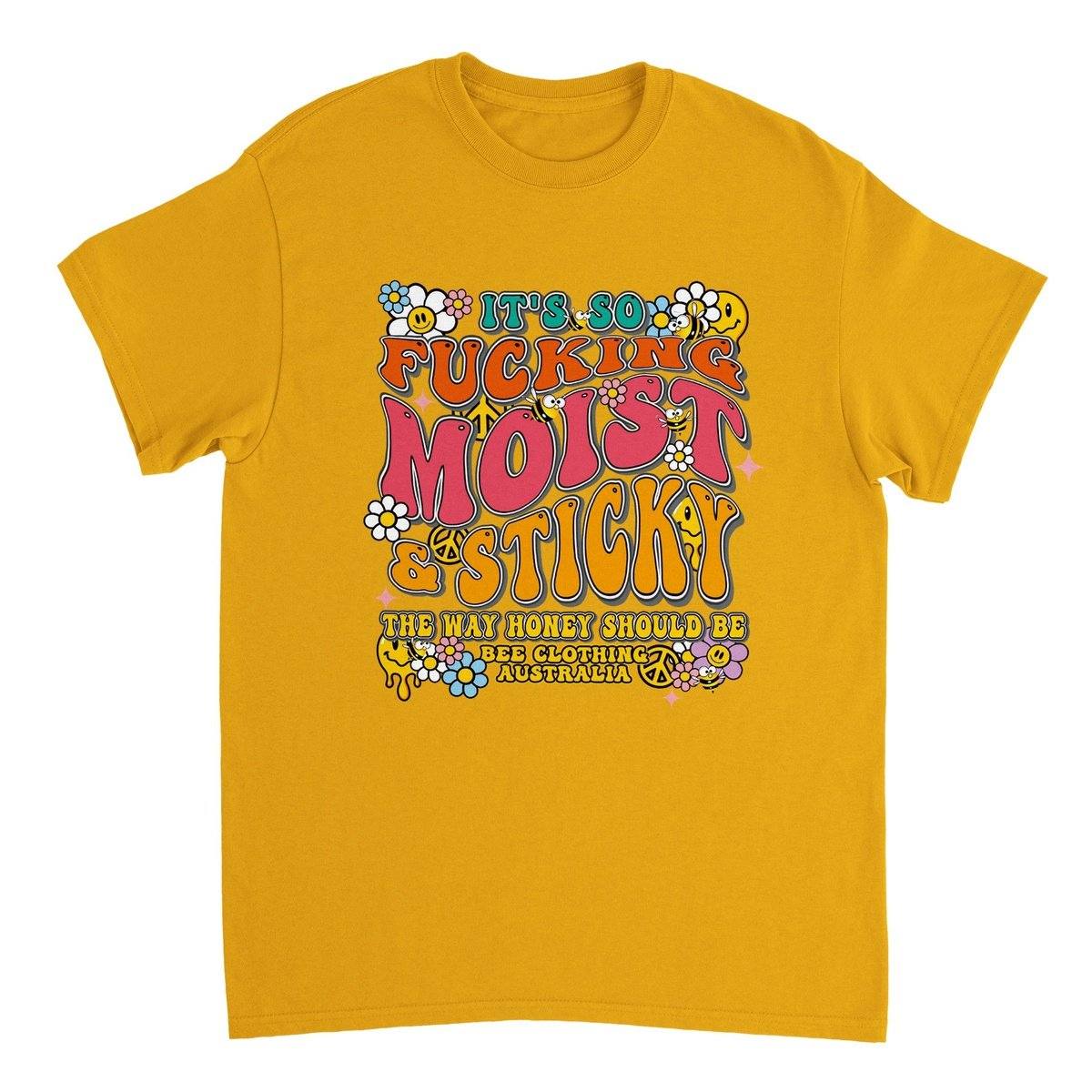 It's So Fucking Moist - Groovy Moist T-Shirt - Unisex Crewneck T-shirt Australia Online Color Gold / S