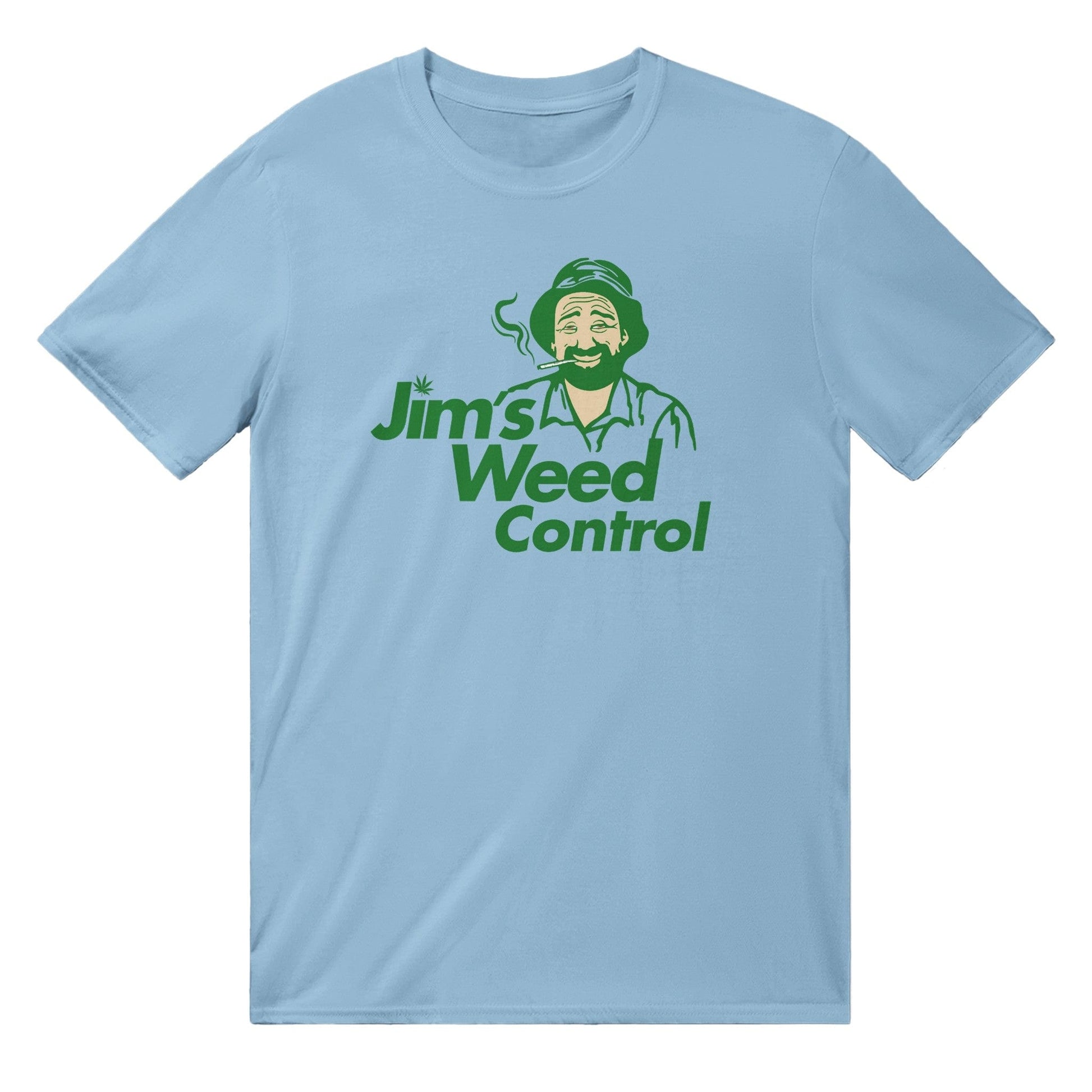Jims Weed Control T-Shirt Graphic Tee Australia Online Light Blue / S