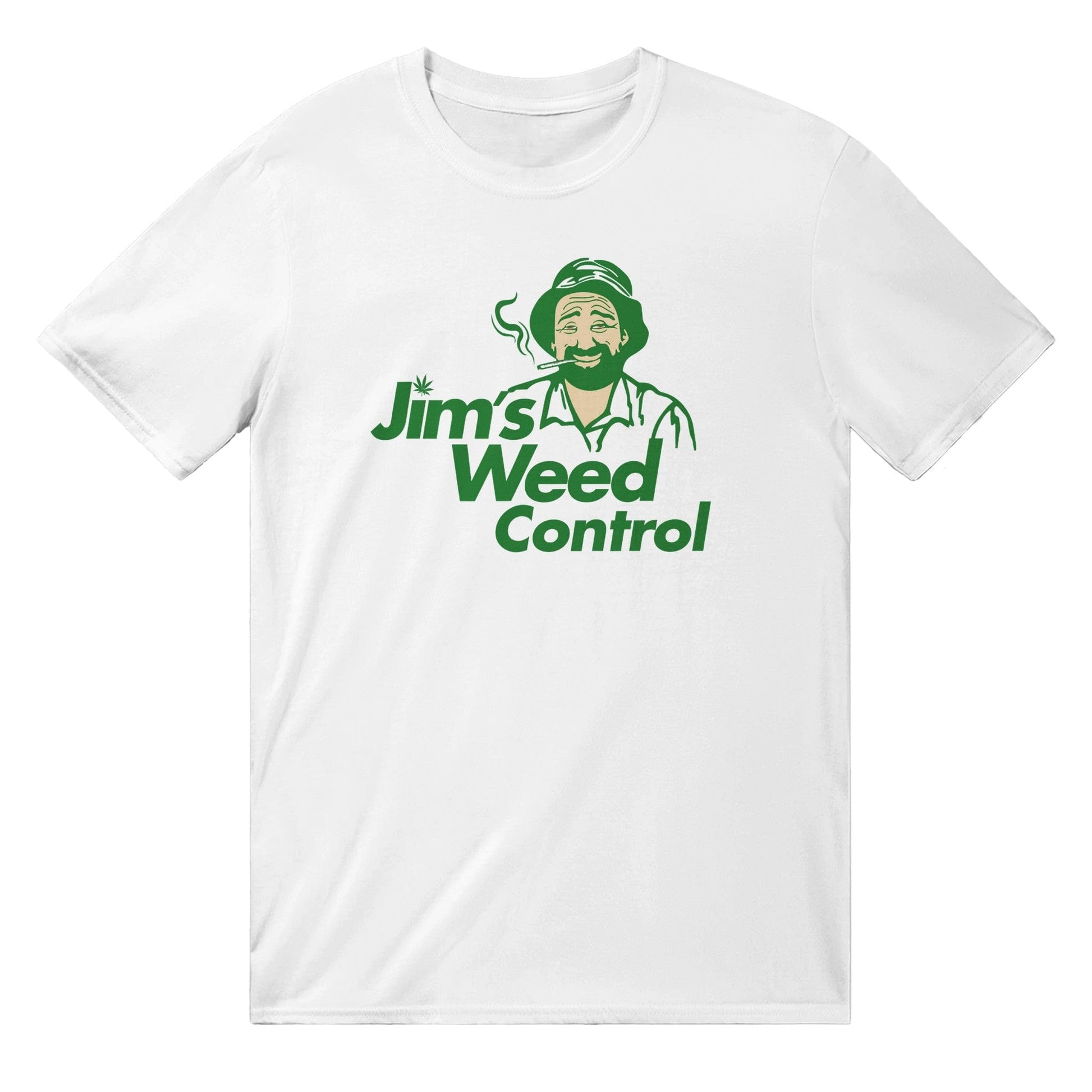 Jims Weed Control T-Shirt Graphic Tee Australia Online White / S