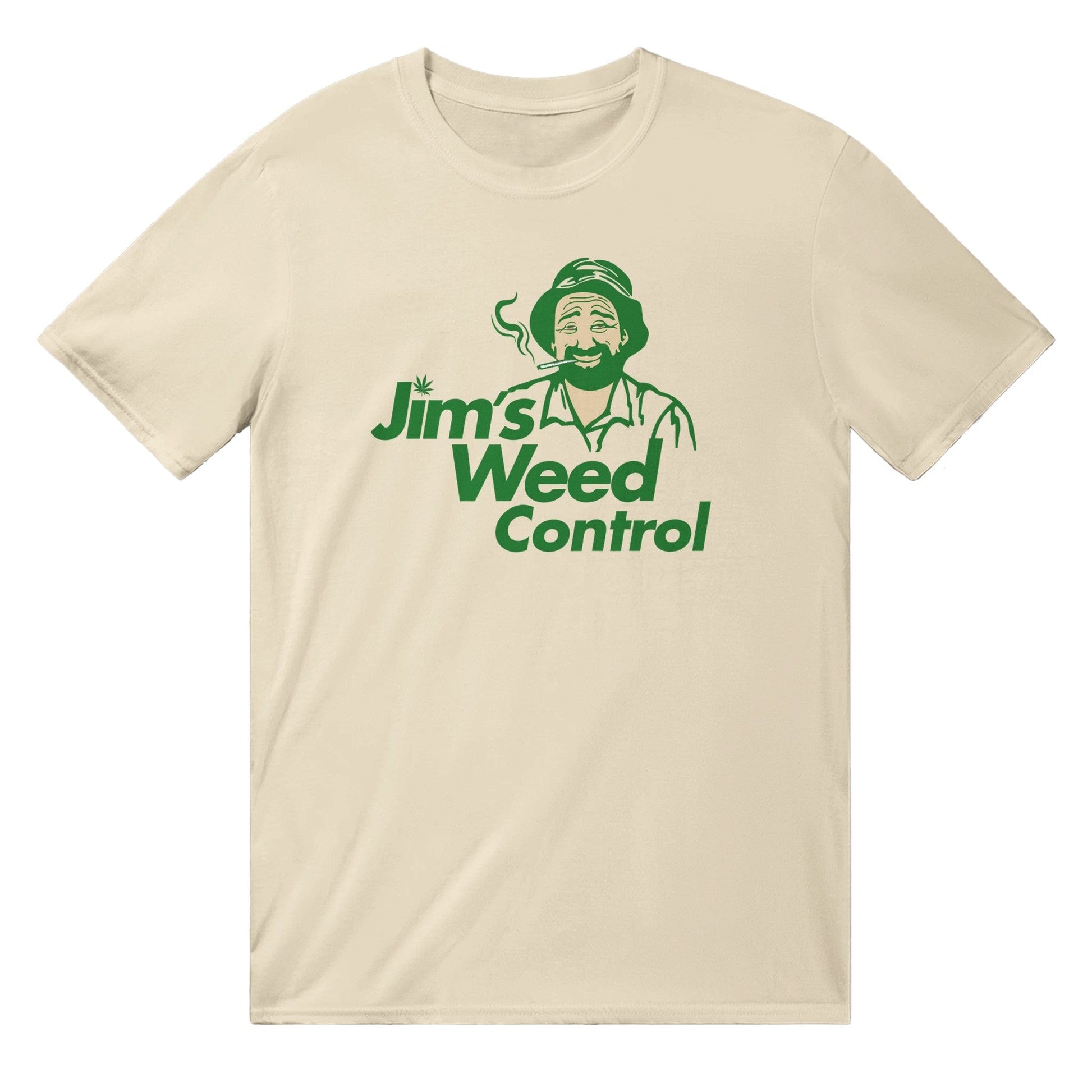 Jims Weed Control T-Shirt Graphic Tee Australia Online Natural / S