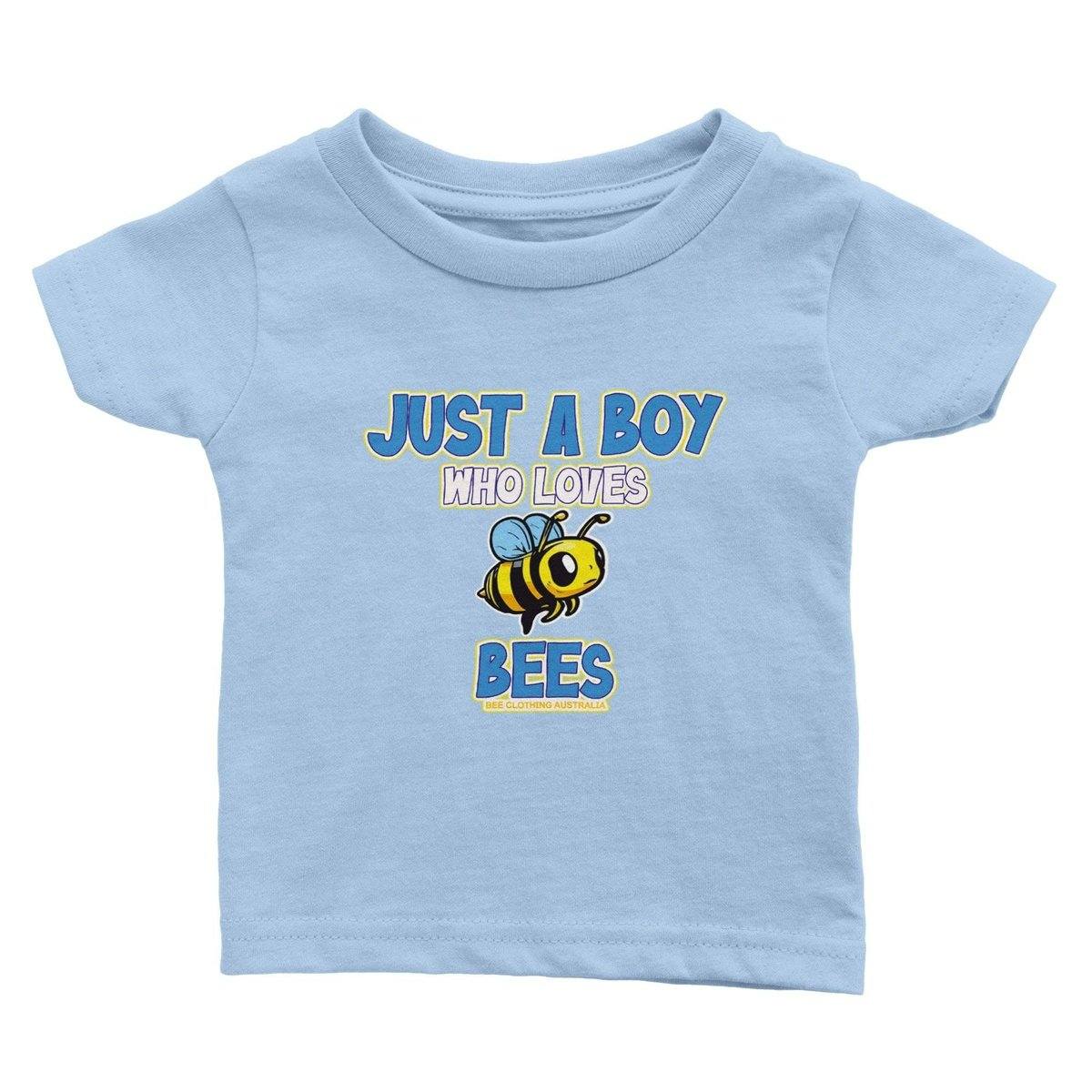 Just a Boy who loves bees T-Shirt - Baby Bee T-Shirts- Classic Baby Crewneck T-shirt Australia Online Color