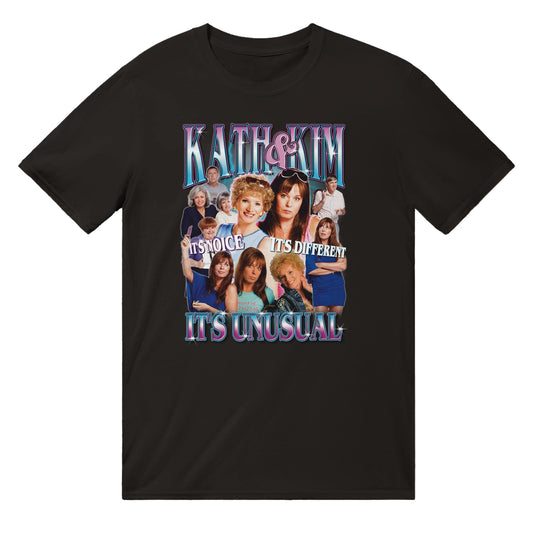 Kath And Kim It's Noice, It's Unusual T-Shirt Graphic Tee Australia Online Black / S