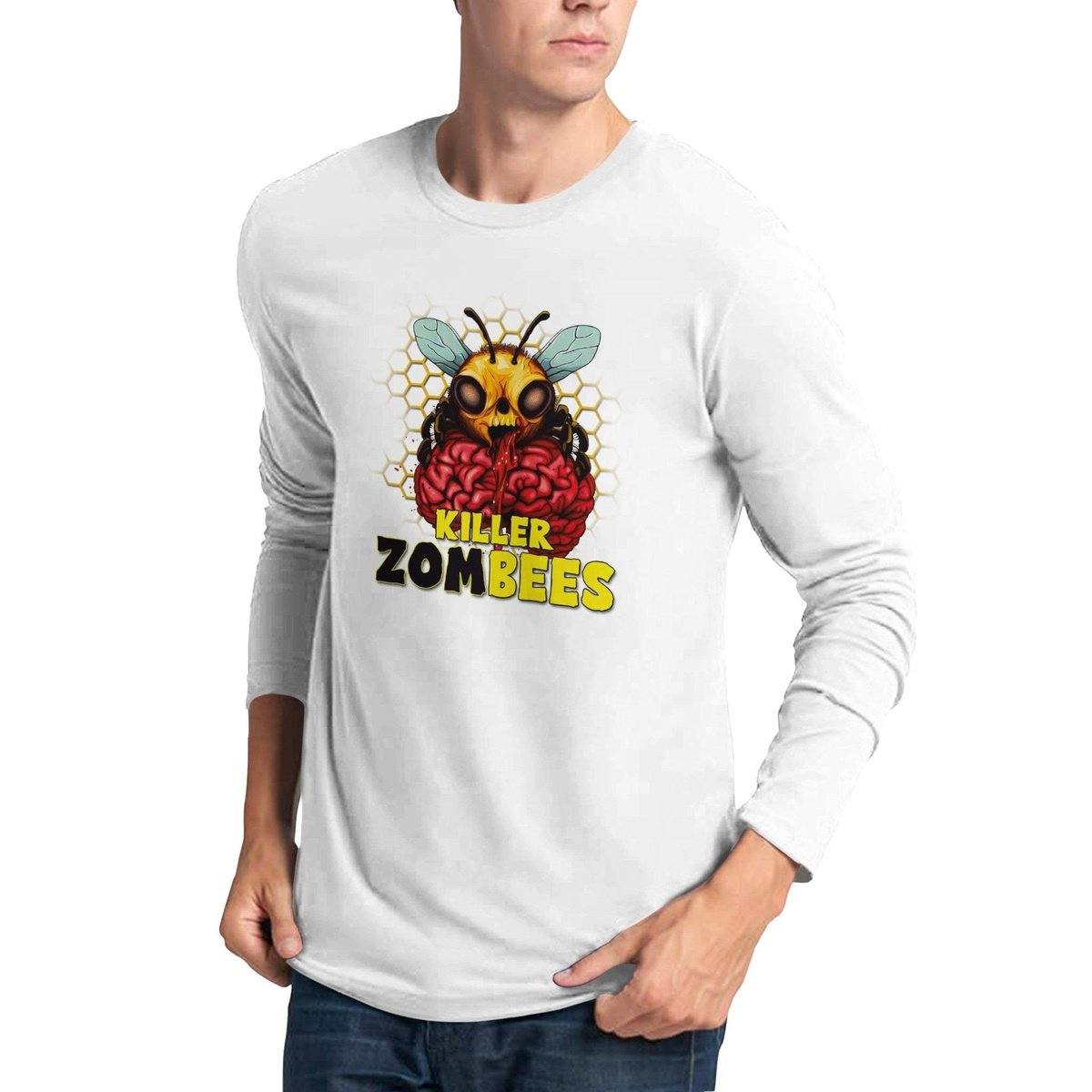 Killer Zombees - Premium Unisex Longsleeve T-shirt Australia Online Color White / S