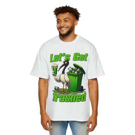 Lets Get Trashed Oversized Tee - Graphic Tees Australia Online - Graphic T-Shirts - White / S
