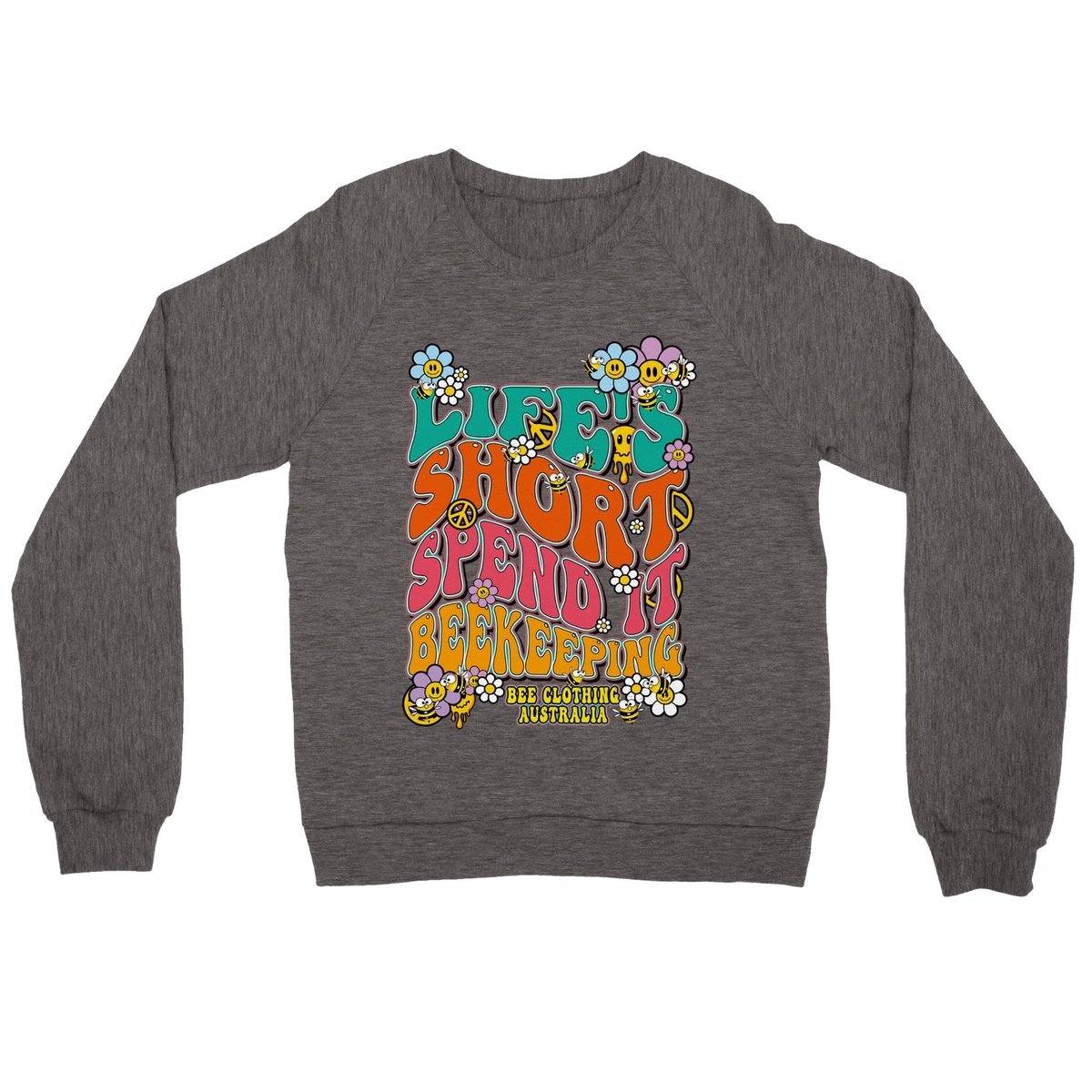 Life’s Short Spend It Beekeeping Womens Jumper Australia Online Color Charcoal Heather / S
