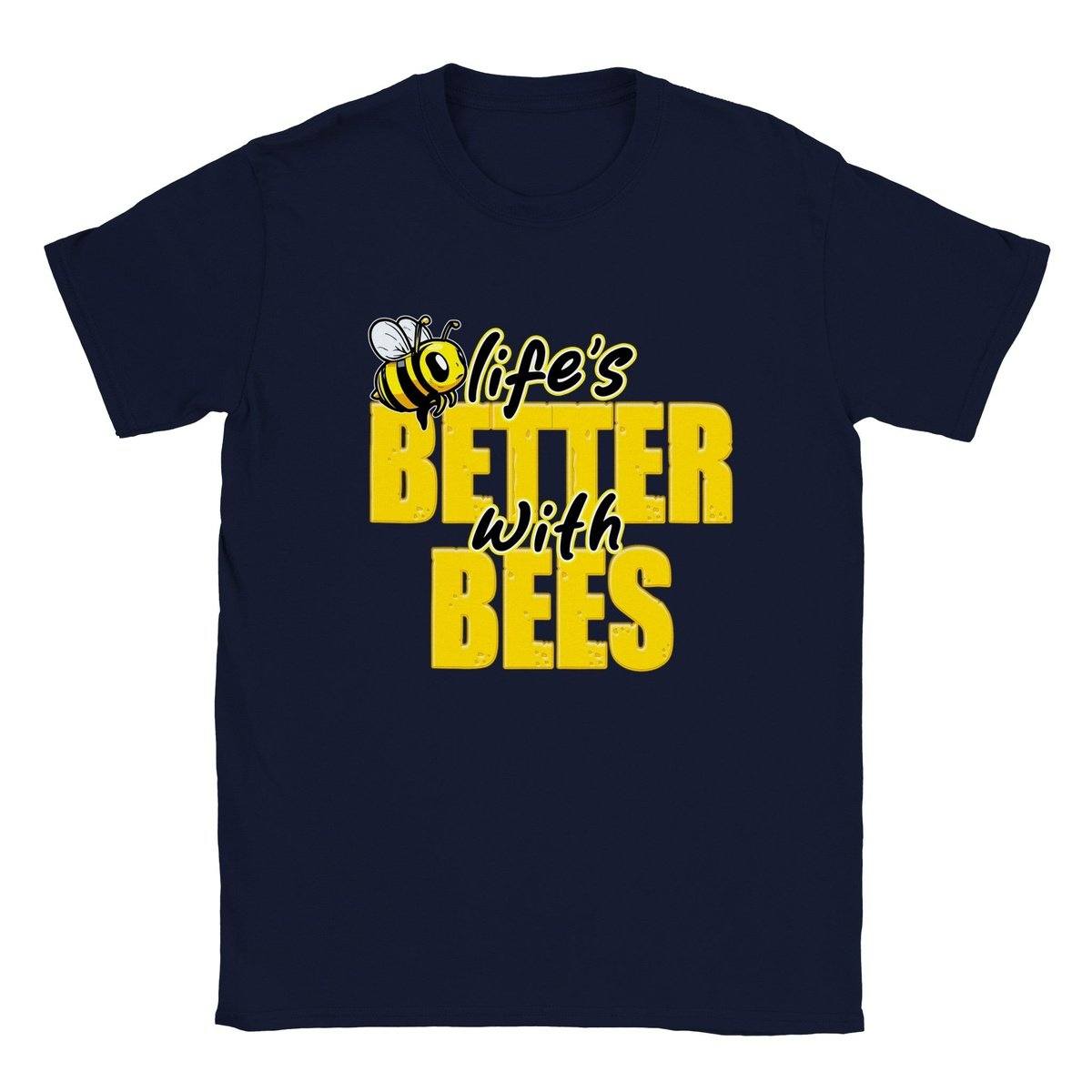 Lifes Better With Bees Kids T-shirt Australia Online Color Navy / XS