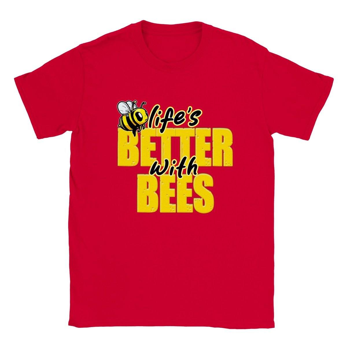 Lifes Better With Bees Kids T-shirt Australia Online Color Red / XS
