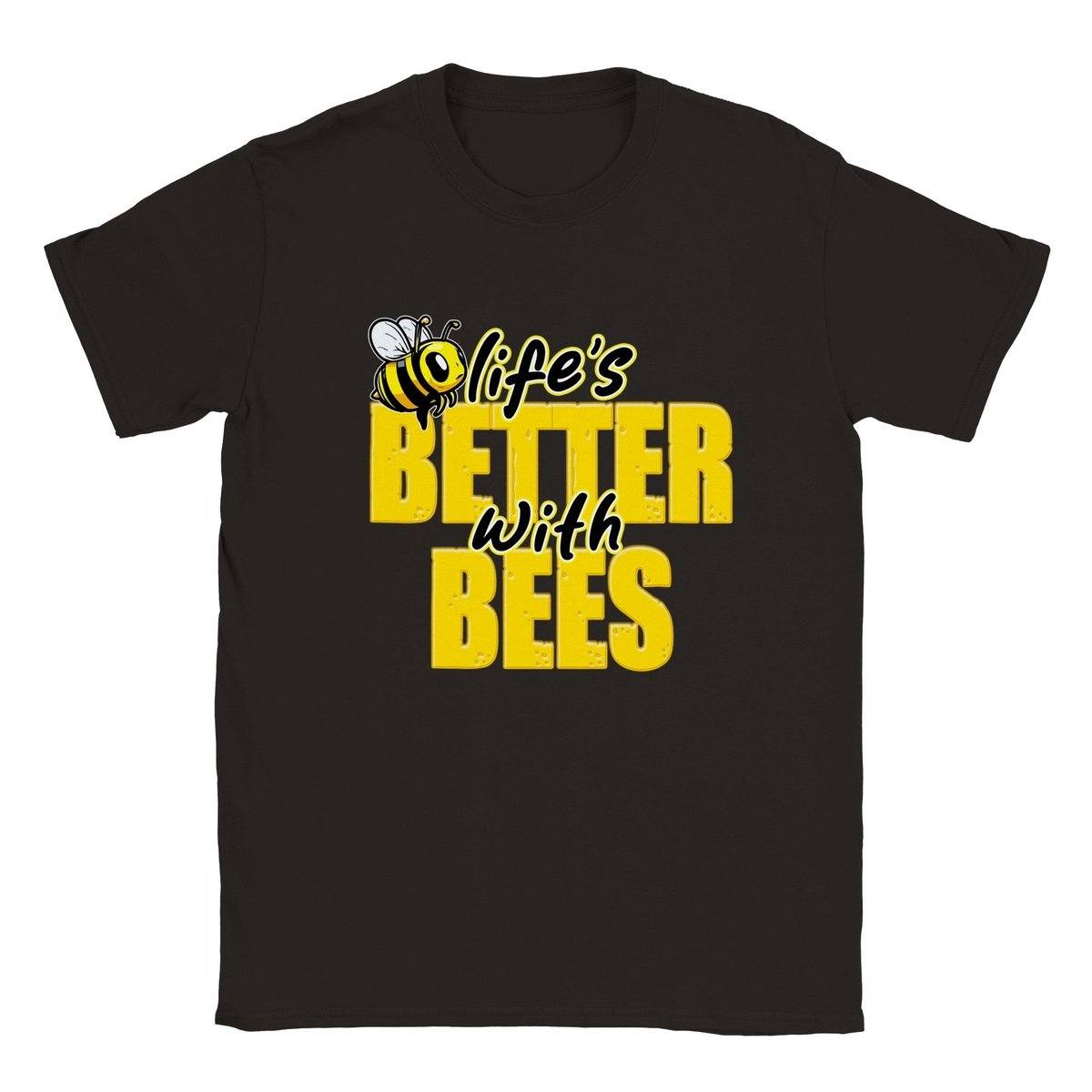 Lifes Better With Bees Kids T-shirt Australia Online Color Black / XS