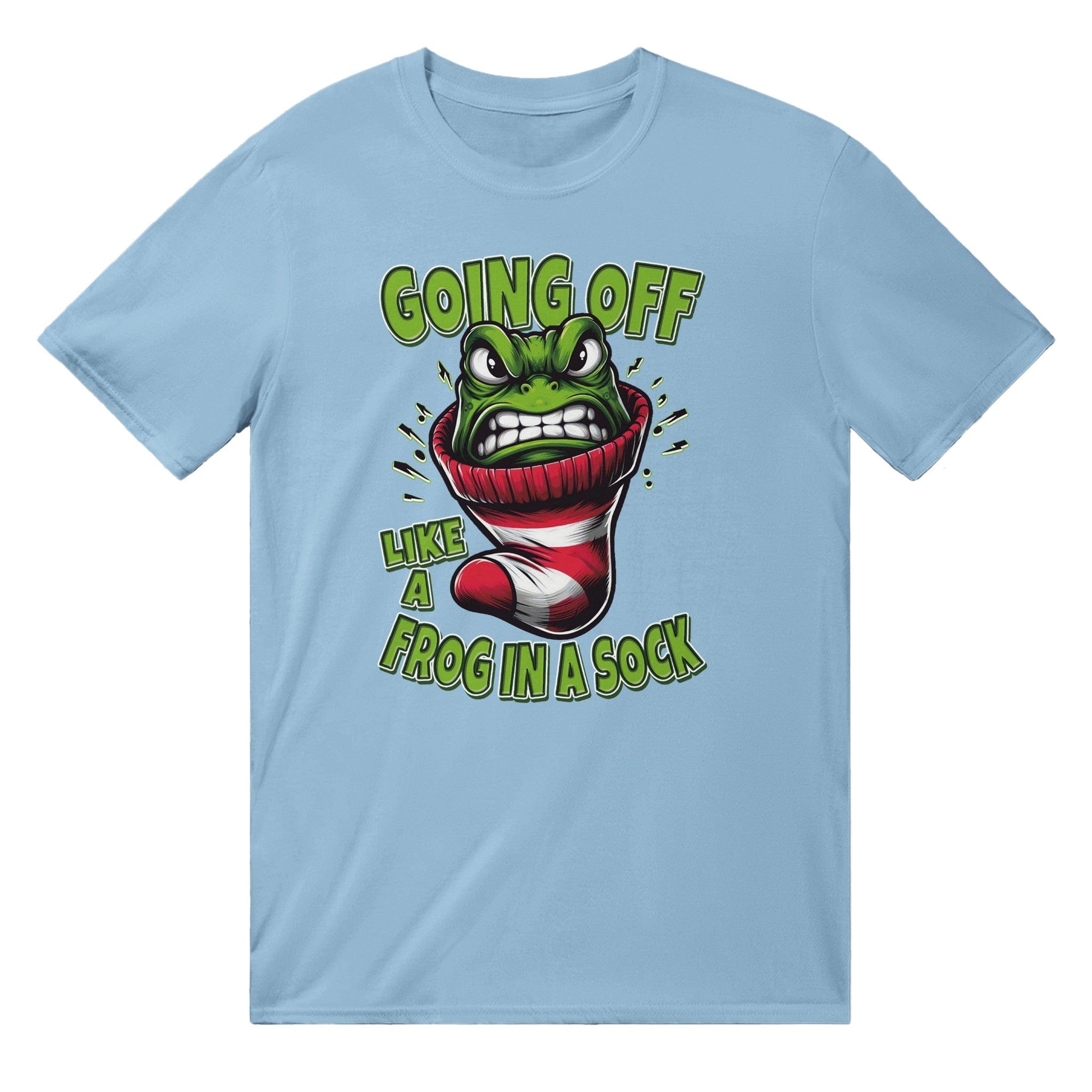 Like A Frog In A Sock T-shirt Graphic Tee Australia Online Light Blue / S