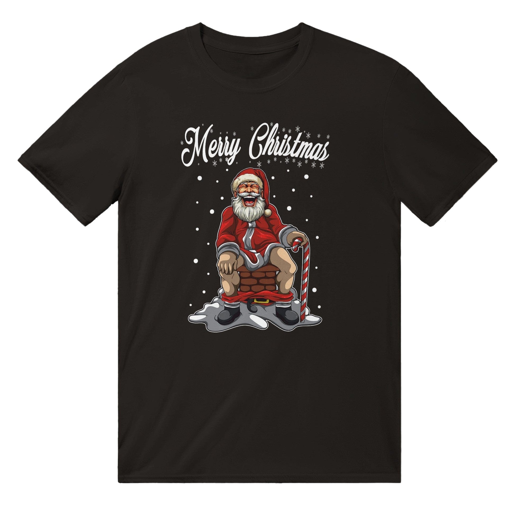 Log On The Fire Santa T-Shirt Australia Online Color Black / S