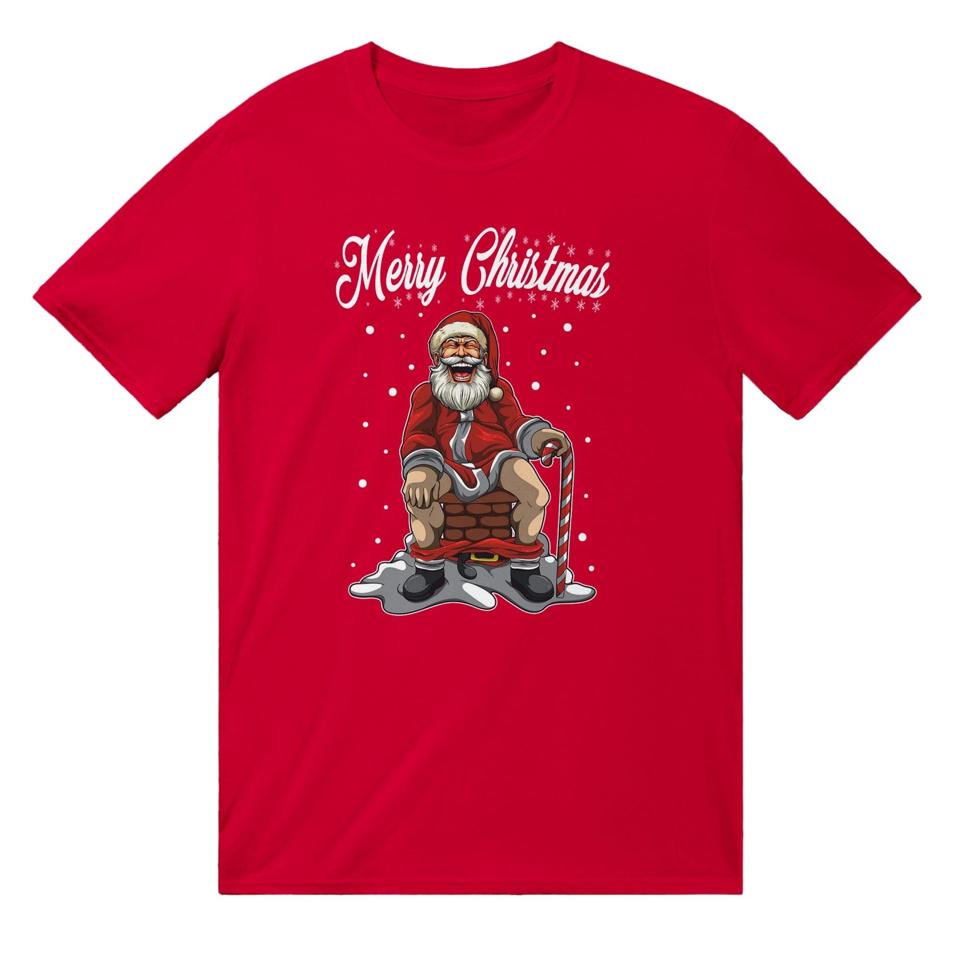 Log On The Fire Santa T-Shirt Australia Online Color Red / S