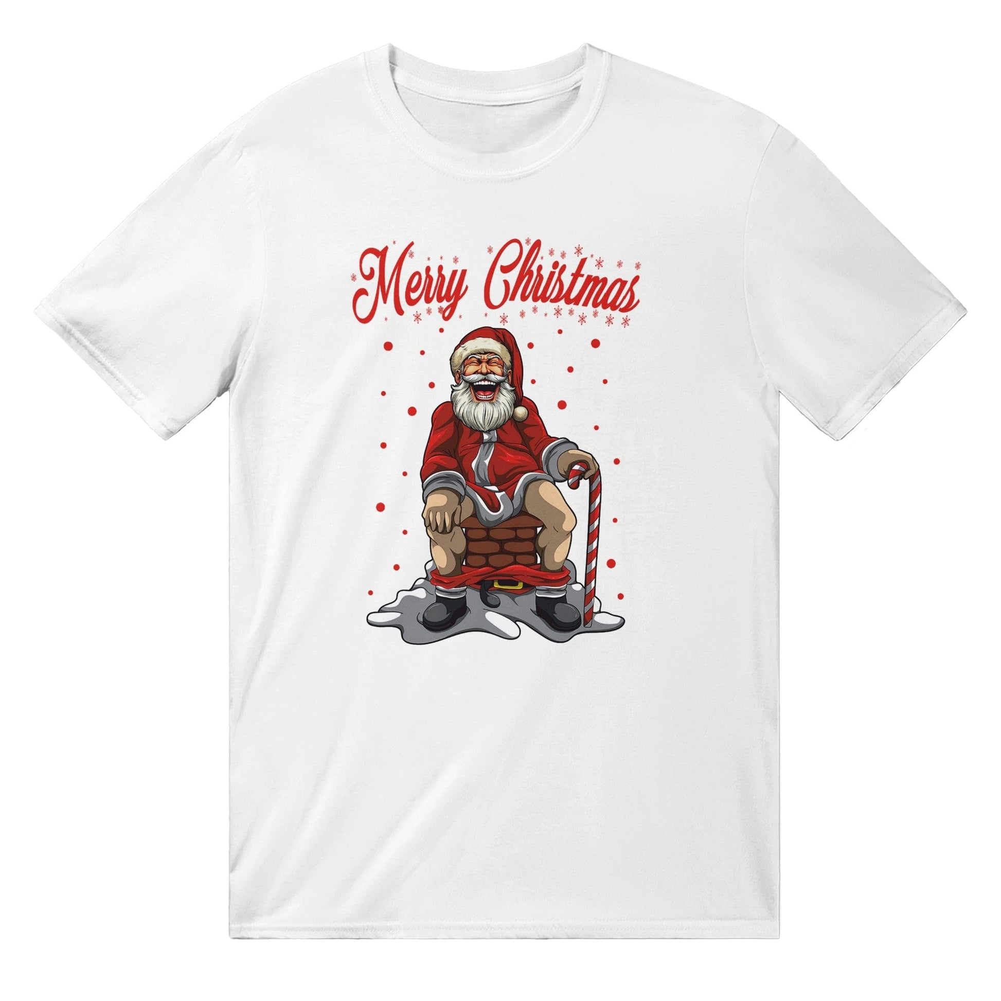 Log On The Fire Santa T-Shirt Australia Online Color White / S