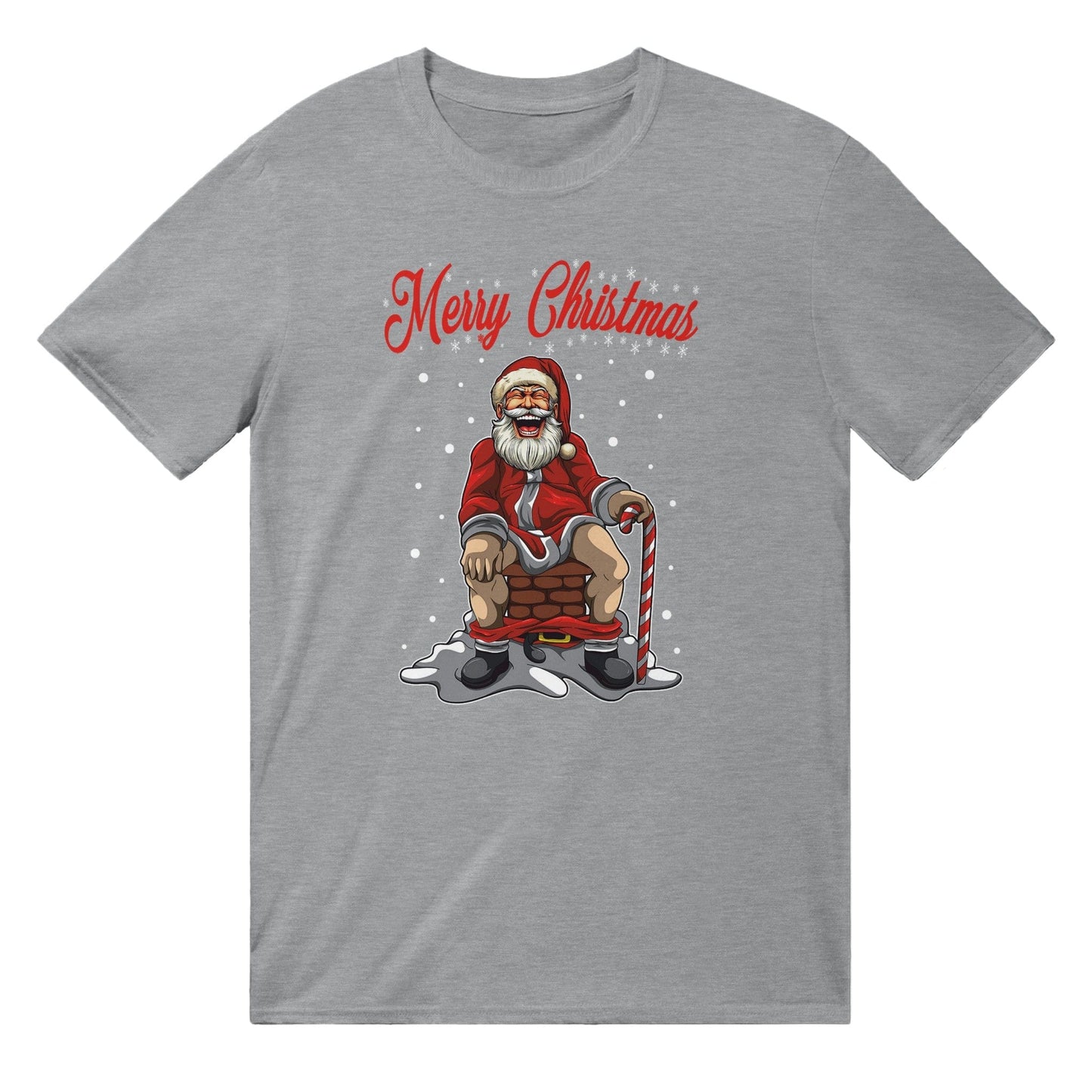 Log On The Fire Santa T-Shirt Australia Online Color Sports Grey / S