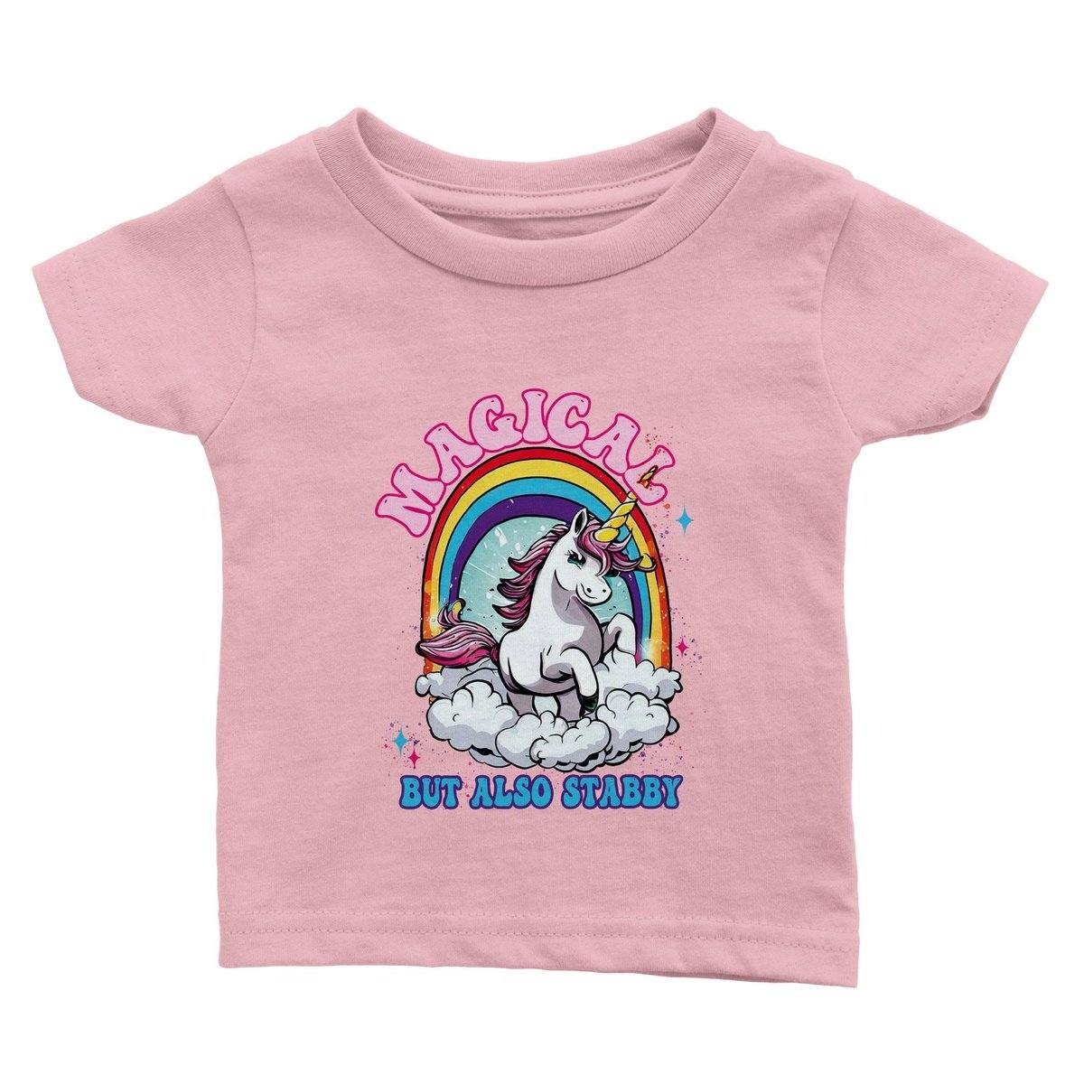 Magical But Also Stabby Baby T-Shirt Australia Online Color Pink / 6m