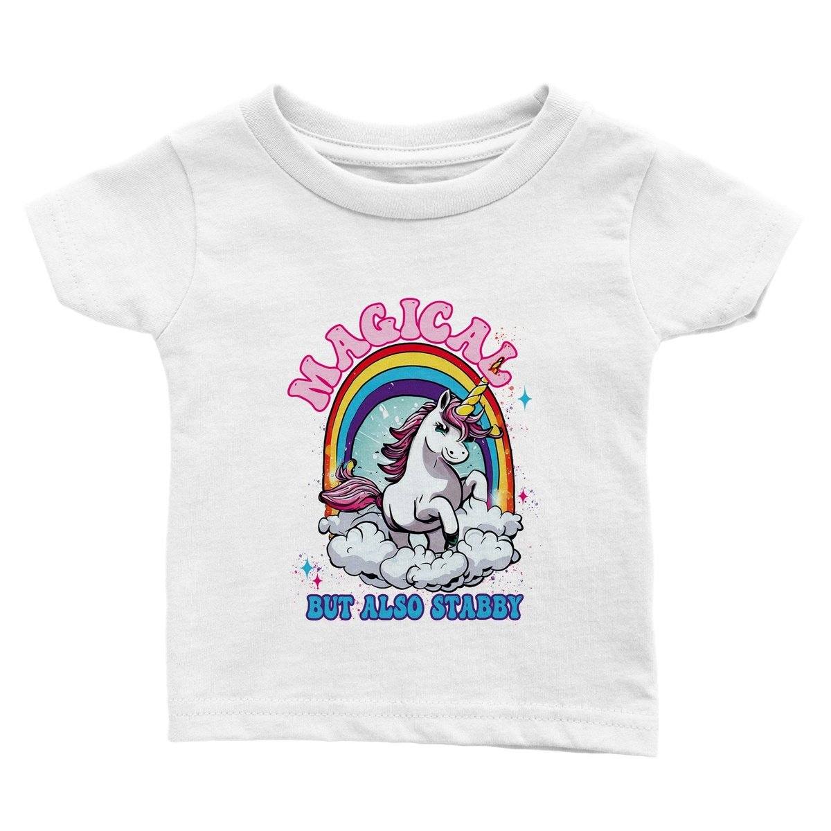 Magical But Also Stabby Baby T-Shirt Australia Online Color White / 6m