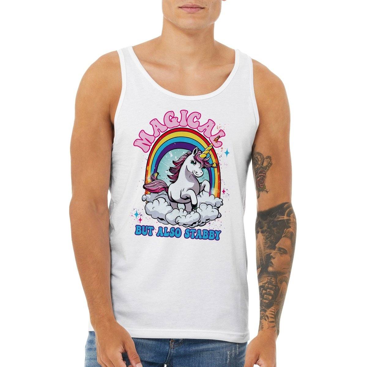 Magical But Also Stabby Tank Top Australia Online Color White / XS