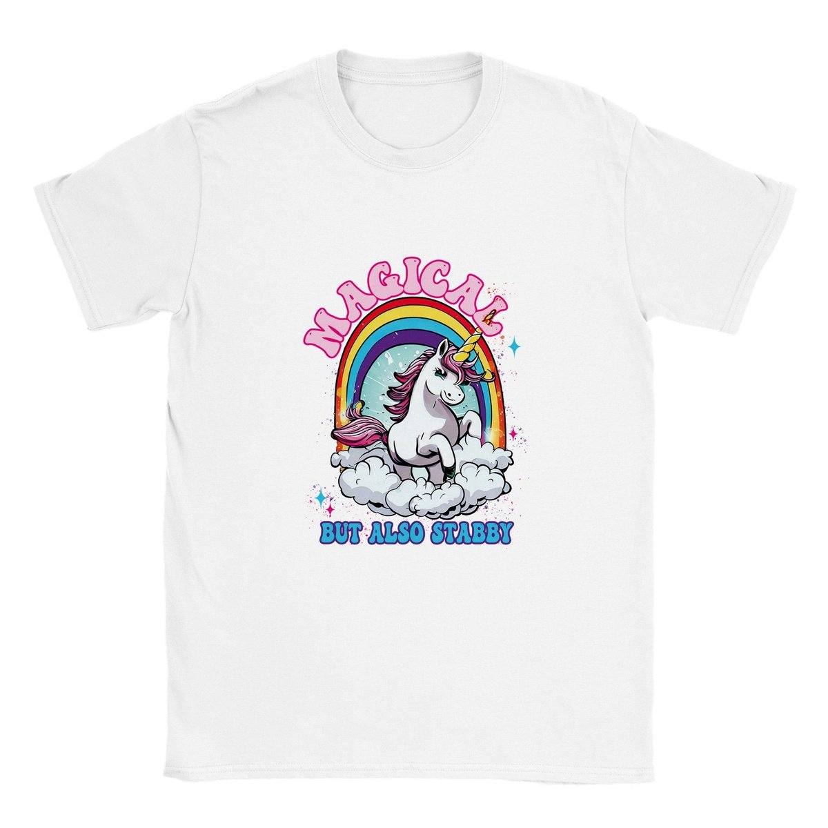 Magical But Also Stabby Unicorn Kids T-shirt Australia Online Color White / XS
