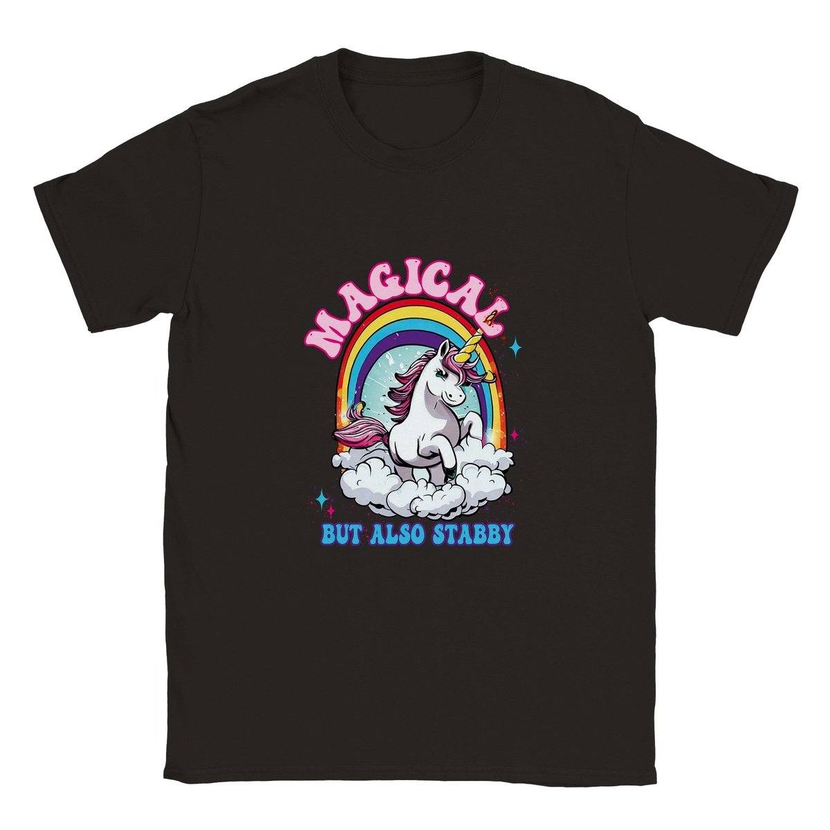 Magical But Also Stabby Unicorn Kids T-shirt Australia Online Color Black / XS