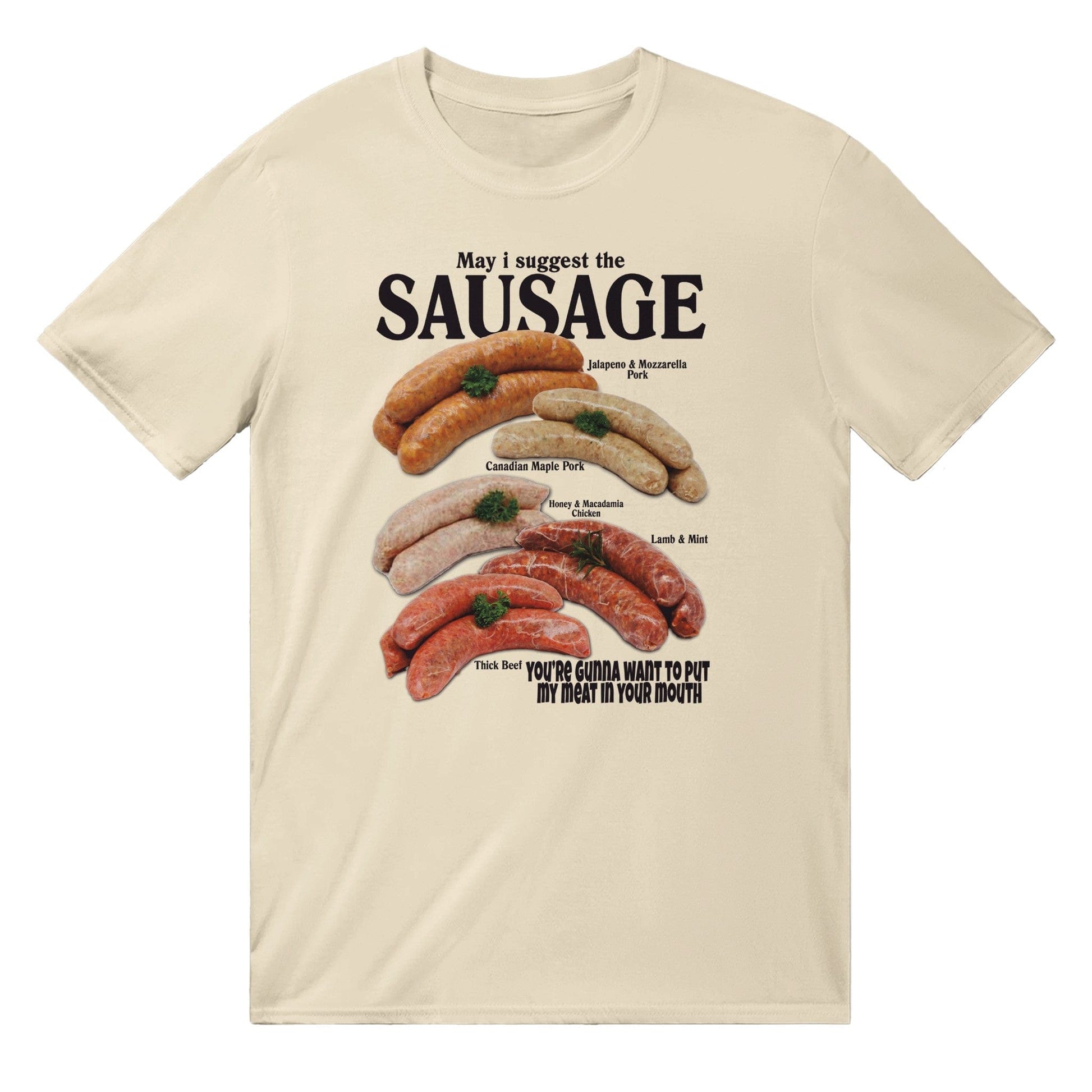 May I Suggest The Sausage T-shirt Australia Online Color Natural / S
