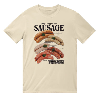 May I Suggest The Sausage T-shirt Australia Online Color Natural / S