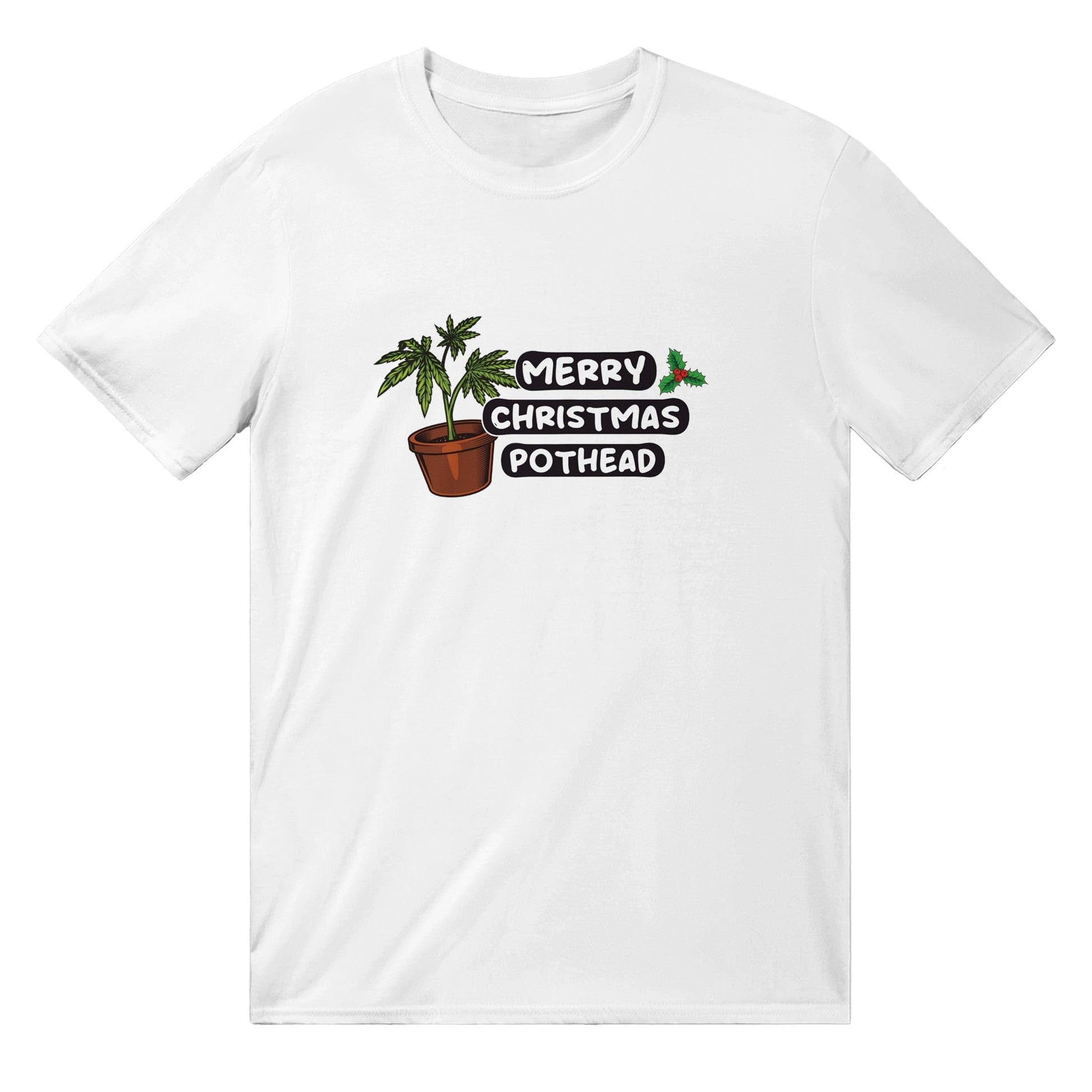 Merry Christmas Pothead T-Shirt Australia Online Color White / S