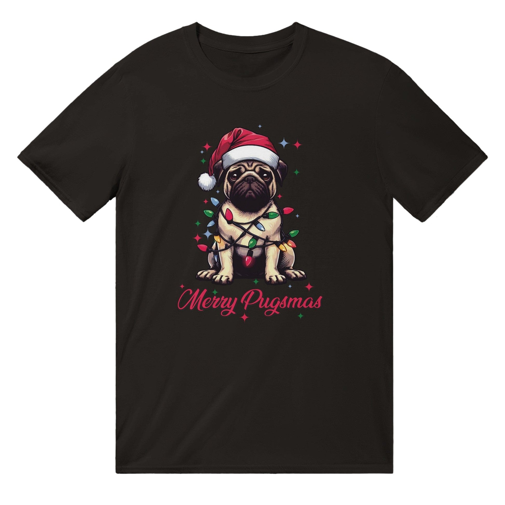 Merry Pugsmas T-shirt Australia Online Color Black / S