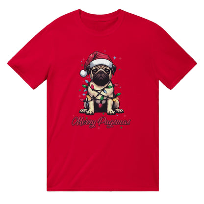 Merry Pugsmas T-shirt Australia Online Color Red / S