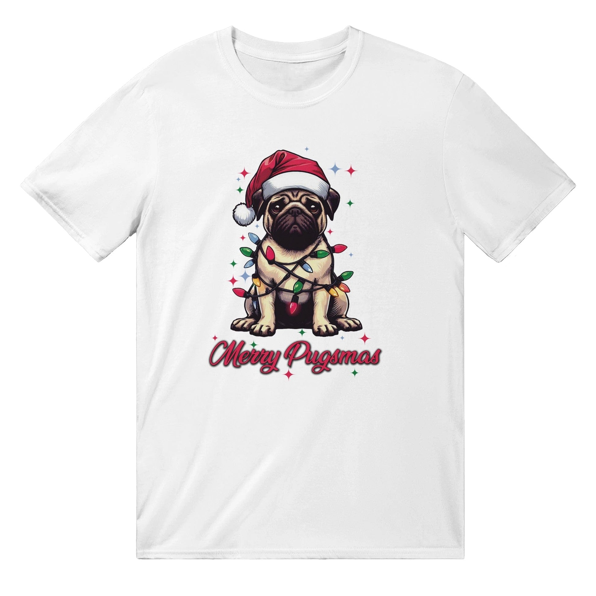Merry Pugsmas T-shirt Australia Online Color White / S