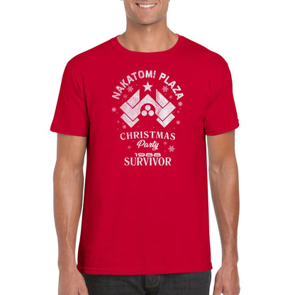 NAKATOMI PLAZA CHRISTMAS PARTY SURVIVOR T-Shirt Australia Online Color Red / S