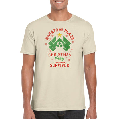 NAKATOMI PLAZA CHRISTMAS PARTY SURVIVOR T-Shirt Australia Online Color Natural / S