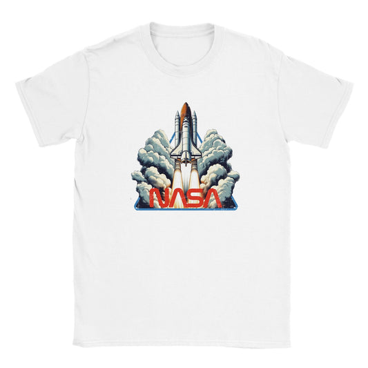 NASA Space Shuttle Kids T-Shirt Graphic Tee Australia Online White / S