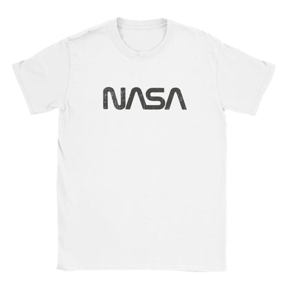 NASA Worm Distressed Kids T-shirt Graphic Tee Australia Online White / S