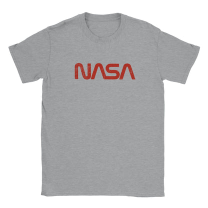 NASA Worm Distressed Kids T-shirt Graphic Tee Australia Online Sports Grey / S