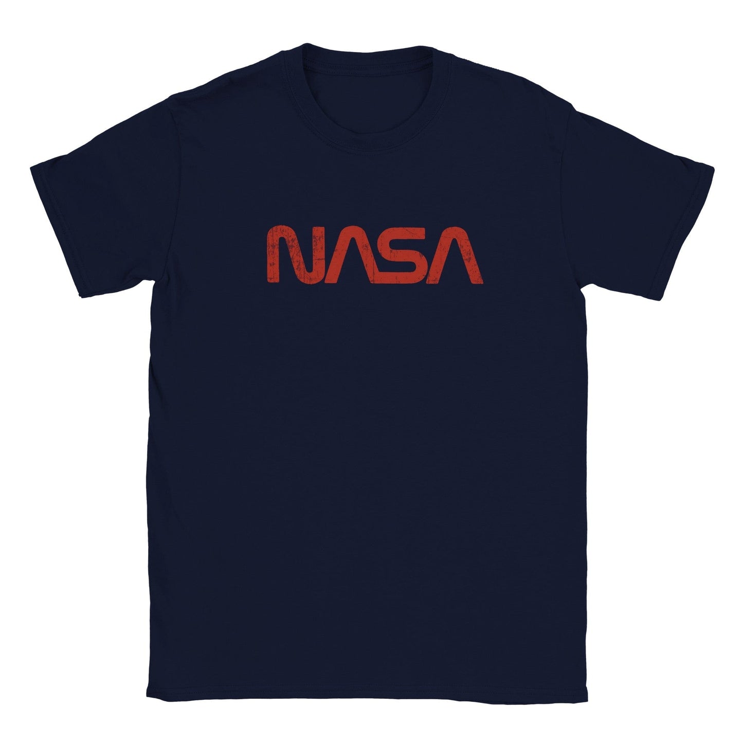 NASA Worm Distressed Kids T-shirt Graphic Tee Australia Online Navy / S
