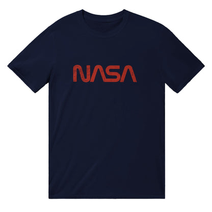 NASA Worm Distressed T-Shirt Graphic Tee Australia Online Navy / S