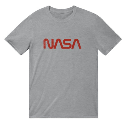 NASA Worm Distressed T-Shirt Graphic Tee Australia Online Sports Grey / S