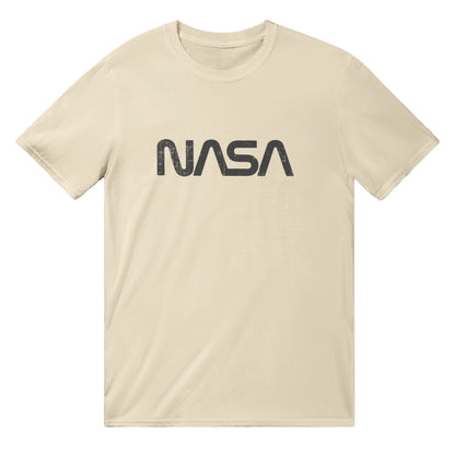 NASA Worm Distressed T-Shirt Graphic Tee Australia Online Natural / S