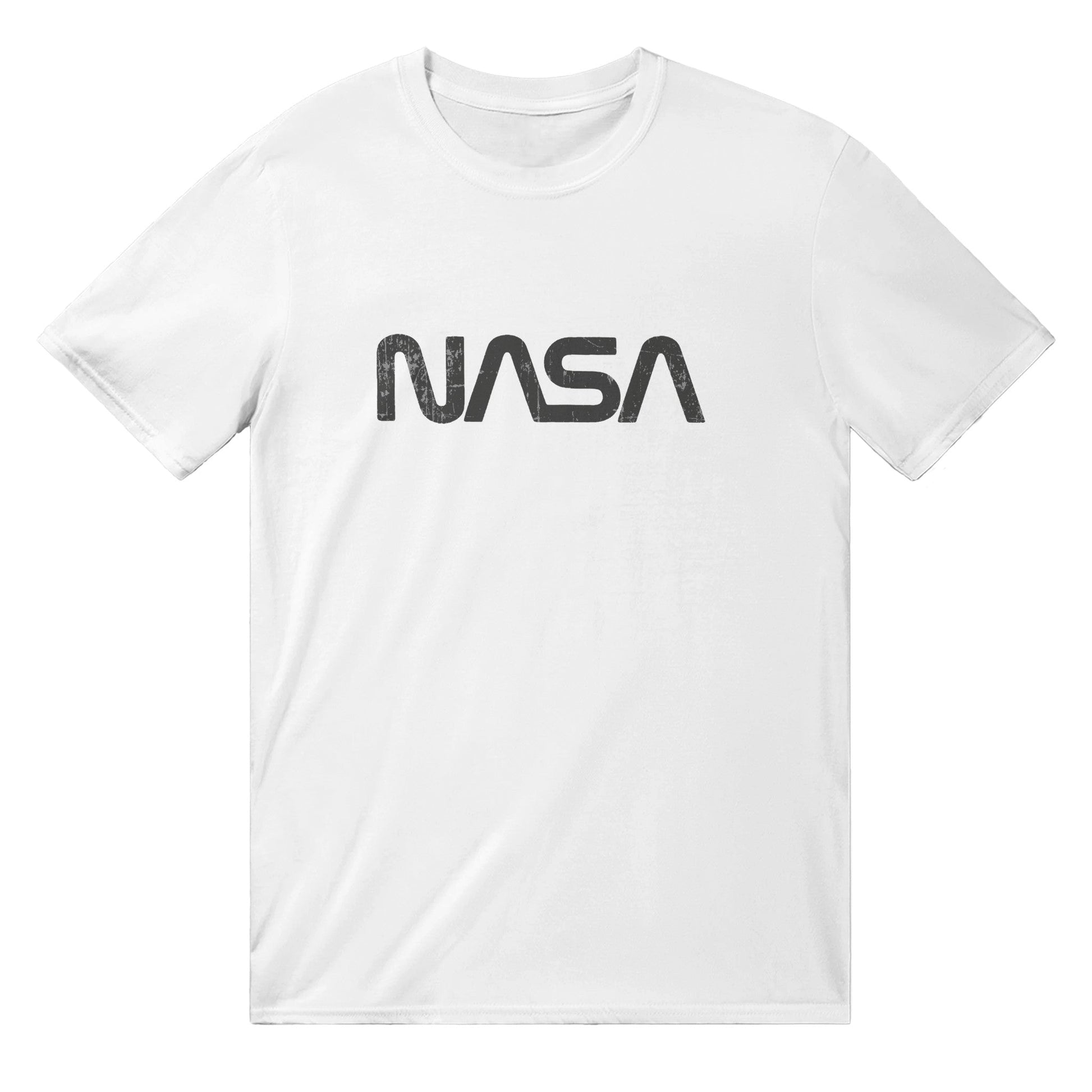 NASA Worm Distressed T-Shirt Graphic Tee Australia Online White / S